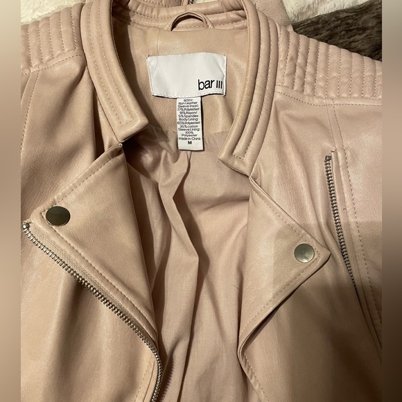 Bar III faux leather women’s quilted jacket - Picture 11 of 14